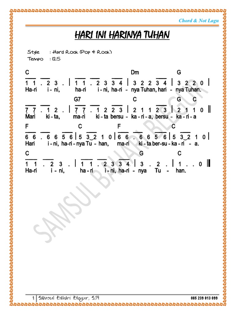 Hari ini harinya tuhan pdf