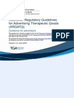 Australian Regulatory Guidelines Advertising Therapeutic Goods Argatg PDF