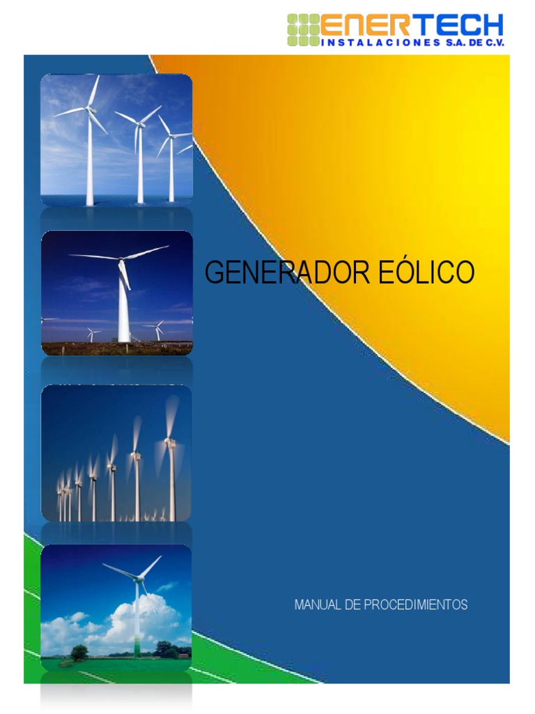 Manual de Procedimientos para Aerogeneradores | PDF | Turbina eólica ...