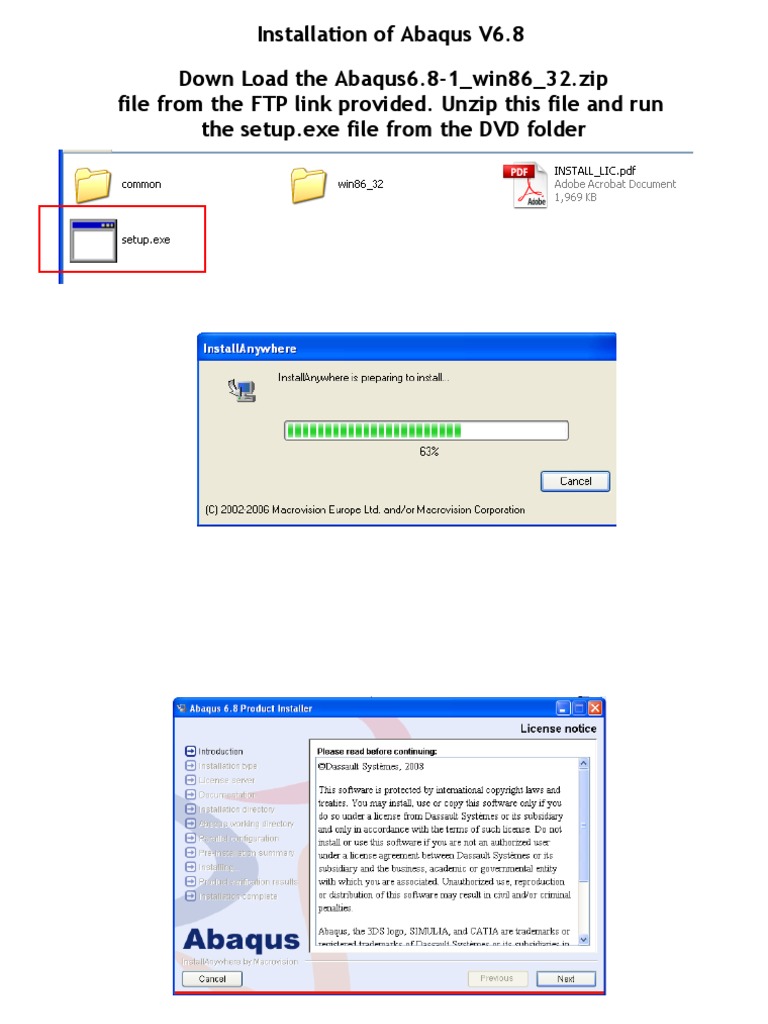 Abaqus V6.8 Installation Guide | PDF