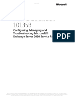 Course 10135b Configuring, Managing and Troubleshooting Microsoft Exchange Server 2010 SP2