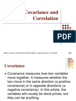 Covariance and Correlation: Options, Futures, and Other Derivatives 6