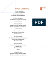 Letra Si Cruzas La Puerta