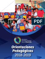 Orientaciones Pedagógicas 2018-2019