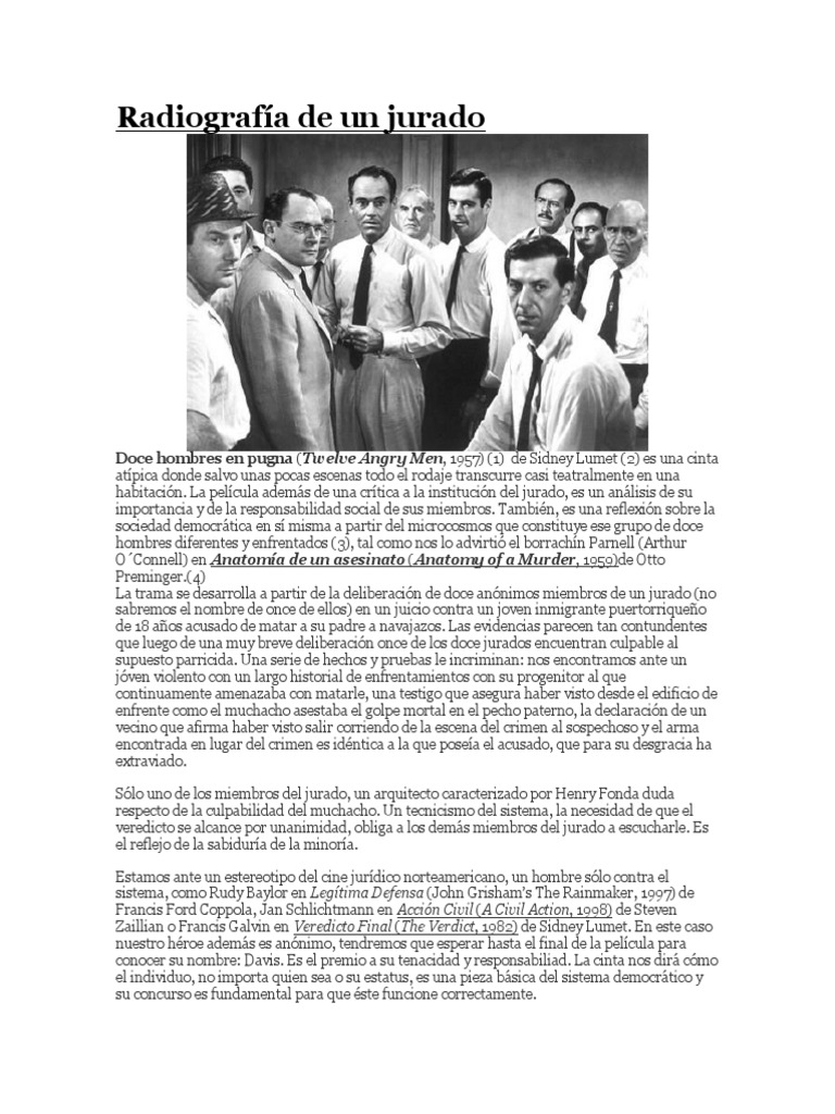 12 Hombres en Pugna PDF Homicidio Enjuiciamiento