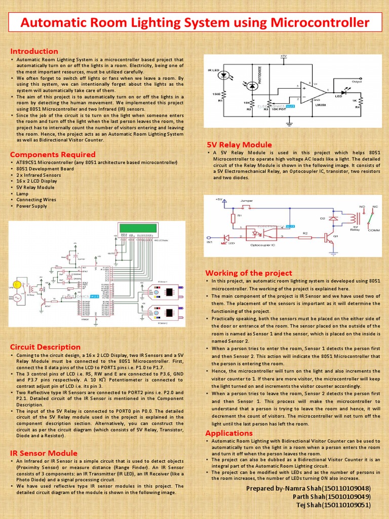 Automatic Room Lighting System | PDF | Relay | Electronic Circuits