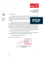 Calendario Elecciones Primarias PSME-PSOE