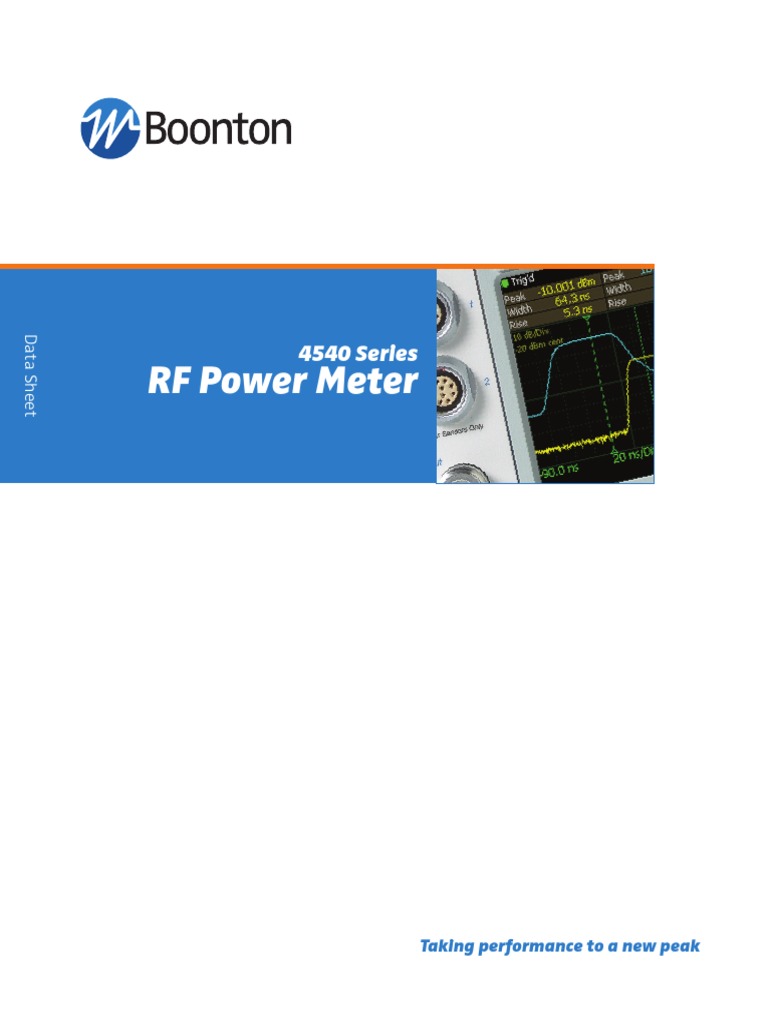 Boonton's RF Peak Power Meter 4540 Series 4541 & 4542 Power Meters