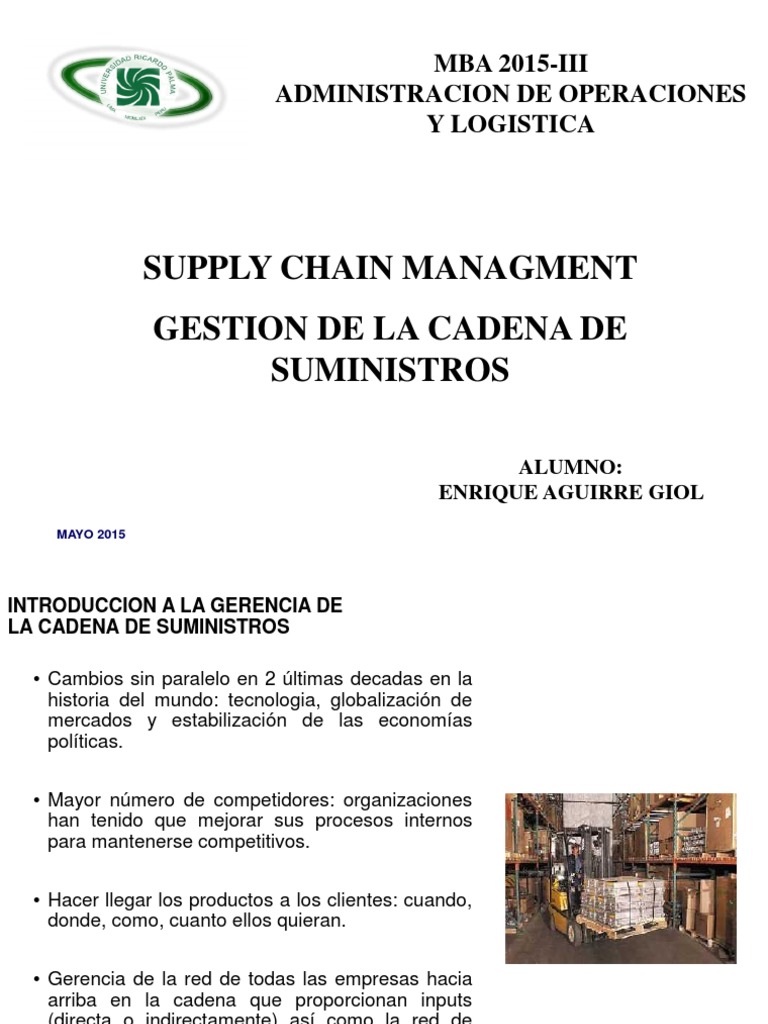 Gestión Eficiente de la Cadena de Suministros | PDF | Logística | Marketing