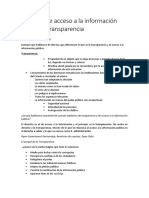 Derecho de Acceso A La Información Pública y Transparencia