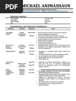 2018 - Fisayo Michael Animashaun CV