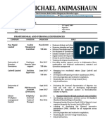 2018 - Fisayo Michael Animashaun CV