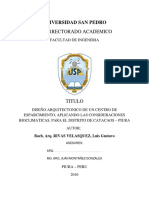 Informe Tesis Centro de Esparcimiento Por Aporte Bioclimatico