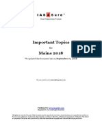 IAS4Sure Important Topics For Mains 2018 PDF