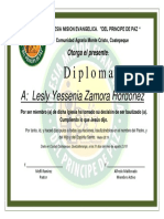 Diplomas para Bautizo Iglesias Principe de Paz