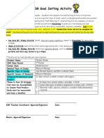 Ism Goal Setting Activity