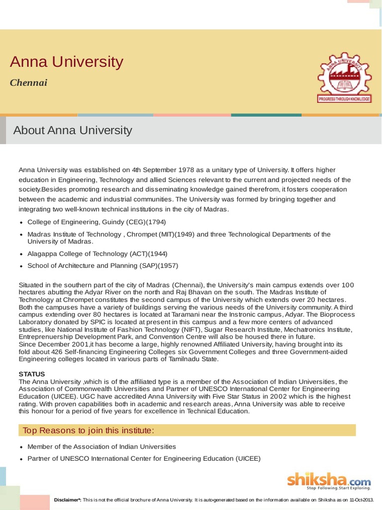 Anna University PDF | PDF | Science And Technology | Change