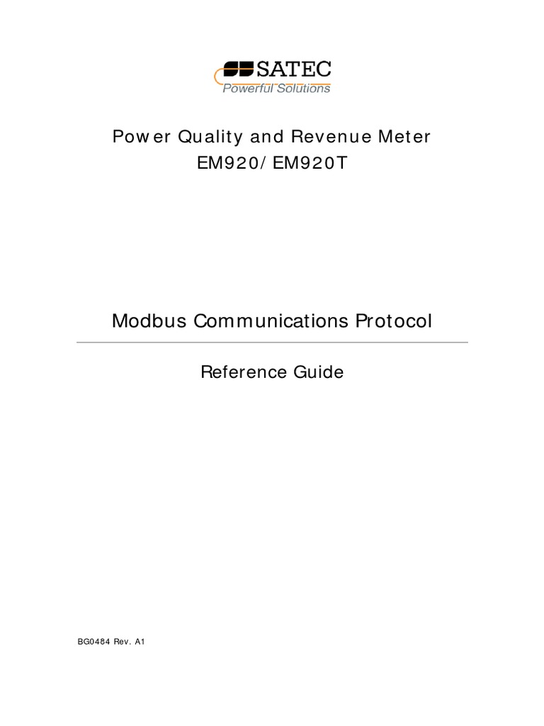 Modbus Protocol Guide for EM920 | PDF | Fraction (Mathematics) | Numbers