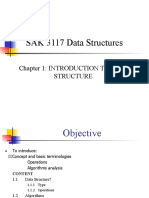 SAK 3117 Data Structures: Chapter 1: Introduction To Data Structure