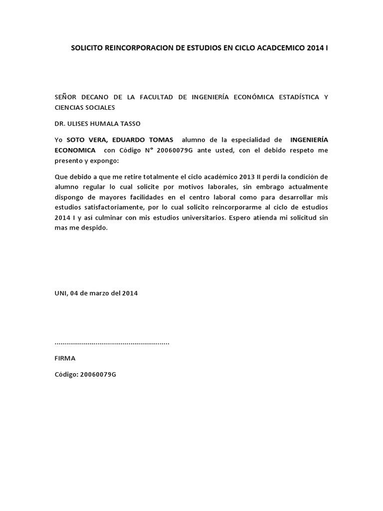 SOLICITud Reincorporacion PDF