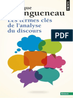 Les Termes Clés de l’Analyse Du Discours - Dominique Maingueneau