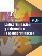 Cartilla Discriminación y Derechos No Discriminación