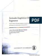 Bernal (2016) Actitudes Lingüísticas Bogotanos