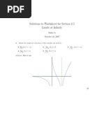 Lesson 7: Limits Involving Infinity (Worksheet With Solutions)