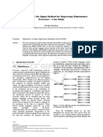 Application of The Six Sigma Method For Improving Maintenance Processes - Case Study