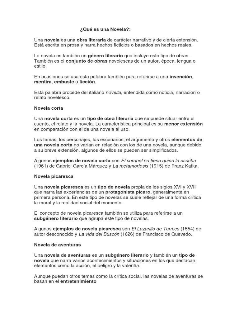 Qué Es Una Novela | PDF | Novelas | Narración