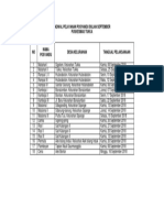 Jadwal Pelayanan Posyandu Bulan September