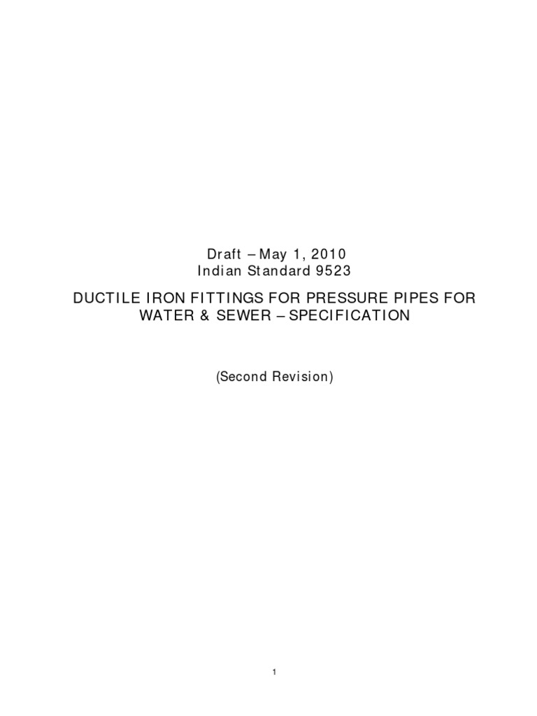 Is 9523 | PDF | Pipe (Fluid Conveyance) | Engineering Tolerance