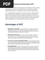 What Are The Advantages and Disadvantages of GST?