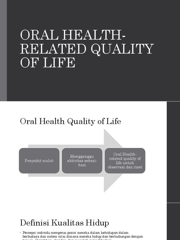 Oral Health-Related Quality of Life | PDF