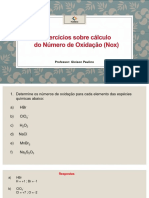 Números de oxidação em compostos químicos