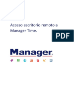 Acceso A Escritorio Remoto A Manager TimeOK - 3420