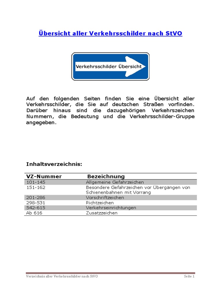 Verkehrszeichen