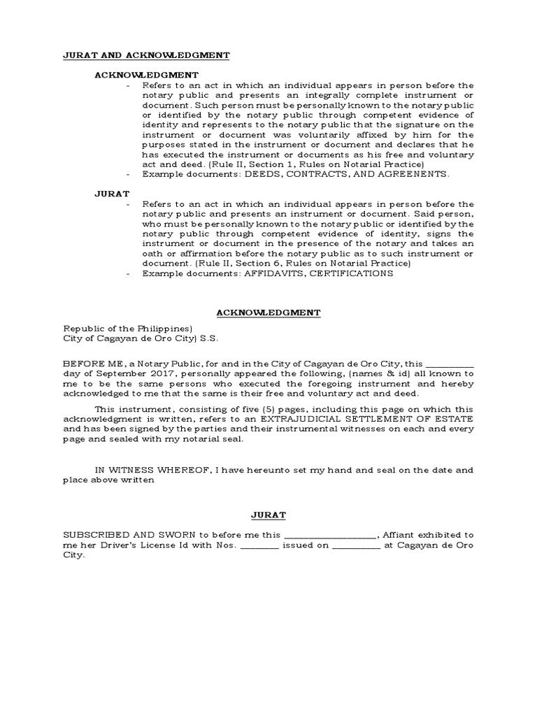 Acknowledgement & Jurat | Notary Public | Affidavit | Free 30-day Trial