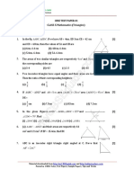 10 Mathematics Triangles Test 01