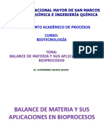 Semana 1. Balance de Materia en Bioprocesos PDF