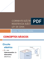 Corriente Resistencia Ley Ohm