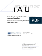 Evaluating The Impact of Fair Value Accounting On Financial Institutions: Implications For Accounting Standards Setting and Bank Supervision