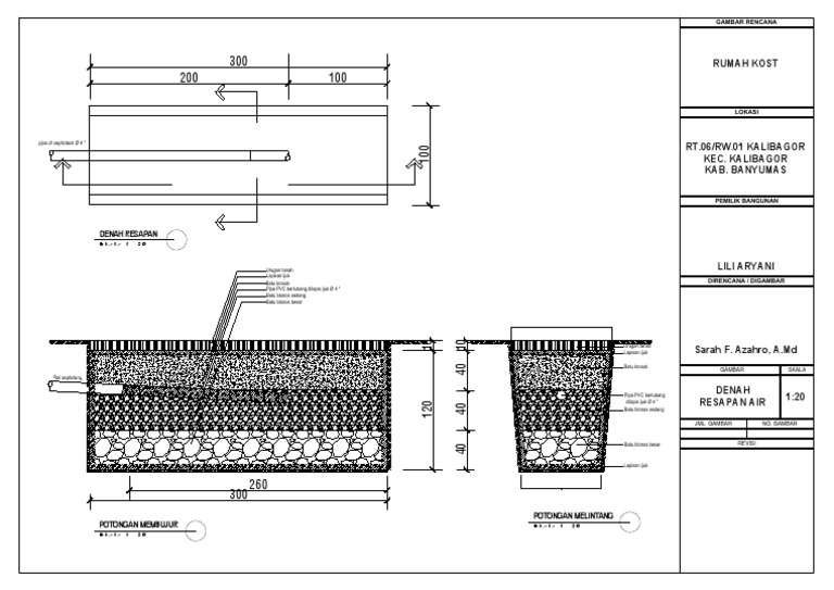 Detail Sumur Resapan Gambar Kerja Autocad File Dwg 700x498