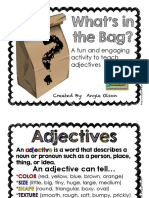 What's in The Bag?: A Fun and Engaging Activity To Teach Adjectives