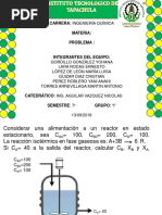 Considerar Una Alimentación a Un Reactor en Estado