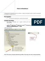 Plano de Manutenção SAP