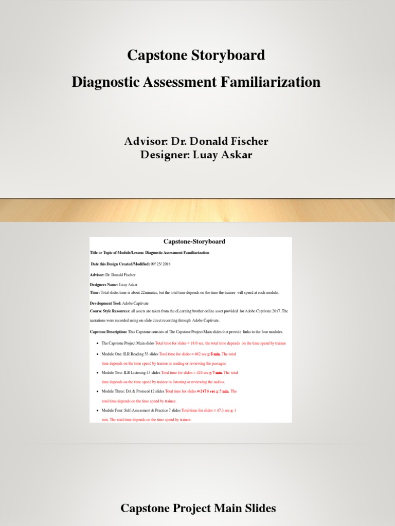 capstone storyboard Reading Comprehension Human Communication
