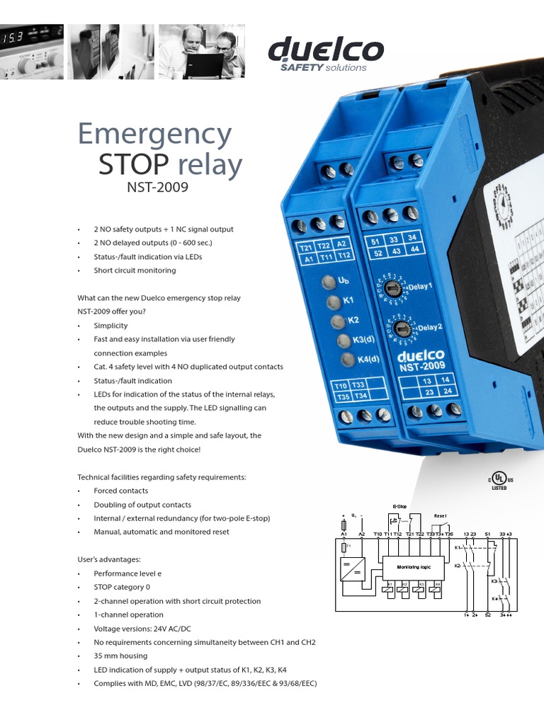 Emergency Relay + U EStop Reset PDF Relay Power Supply