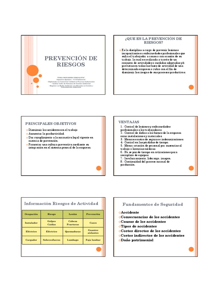Prevención de Riesgos Laborales | PDF | Accidentes | Dolor lumbar
