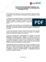 Palabras Del DR Antonio Hernández Gamarra Con Ocasión de La Clausura de La Semana de La Sinceanidad Nov. 1988